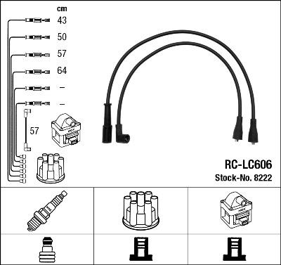 NGK 8222 - Ignition Cable Kit autospares.lv