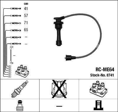 NGK 8741 - Ignition Cable Kit autospares.lv