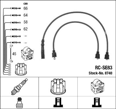 NGK 8748 - Ignition Cable Kit autospares.lv