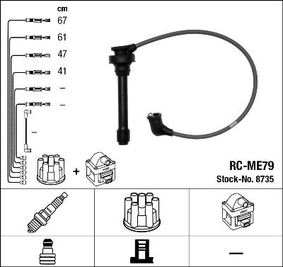 NGK 8735 - Ignition Cable Kit autospares.lv