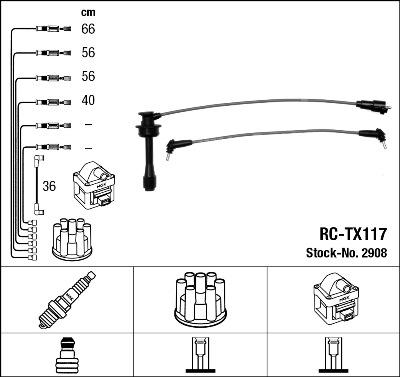 NGK 2908 - Ignition Cable Kit autospares.lv