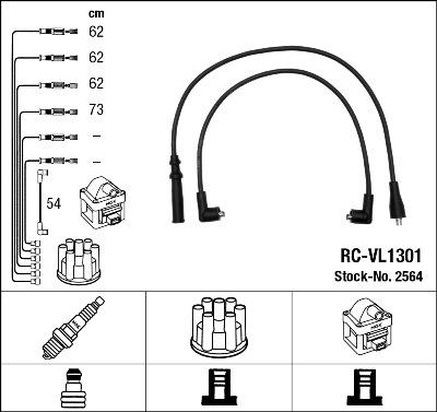 NGK 2564 - Ignition Cable Kit autospares.lv