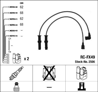 NGK 2506 - Ignition Cable Kit autospares.lv