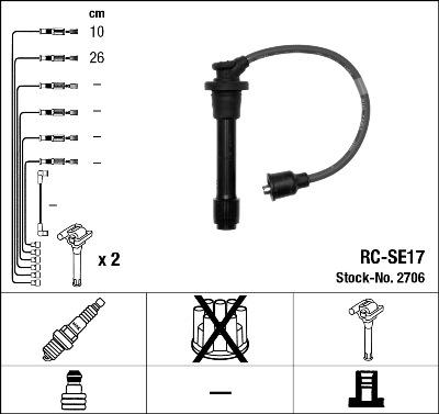 NGK 2706 - Ignition Cable Kit autospares.lv