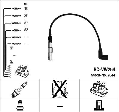 NGK 7044 - Ignition Cable Kit autospares.lv