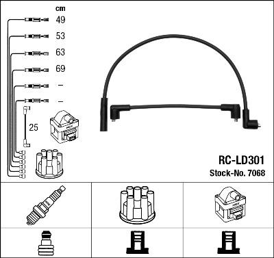 NGK 7068 - Ignition Cable Kit autospares.lv