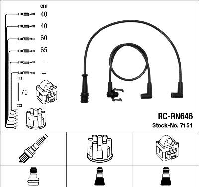 NGK 7151 - Ignition Cable Kit autospares.lv