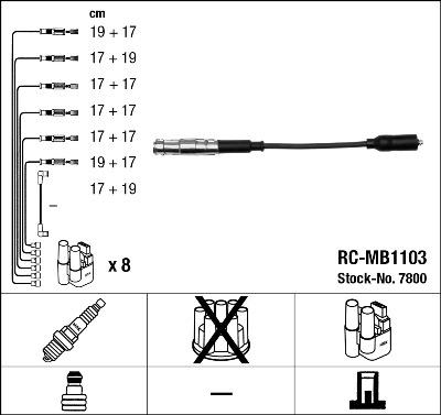 NGK 7800 - Ignition Cable Kit autospares.lv