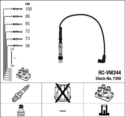 NGK 7358 - Ignition Cable Kit autospares.lv