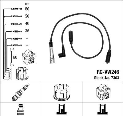 NGK 7363 - Ignition Cable Kit autospares.lv