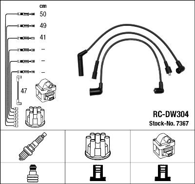 NGK 7367 - Ignition Cable Kit autospares.lv