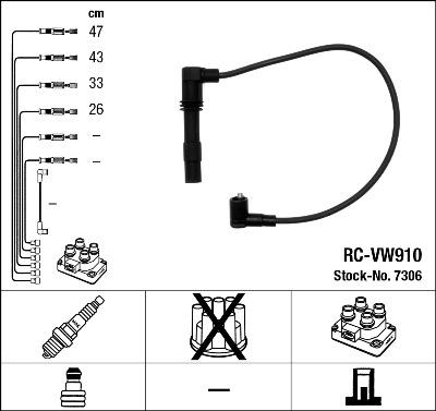 NGK 7306 - Ignition Cable Kit autospares.lv