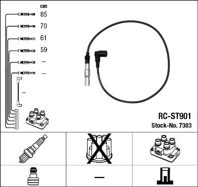 NGK 7303 - Ignition Cable Kit autospares.lv