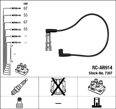 NGK 7307 - Ignition Cable Kit autospares.lv