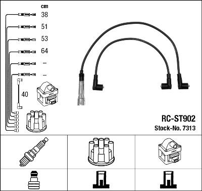 NGK 7313 - Ignition Cable Kit autospares.lv