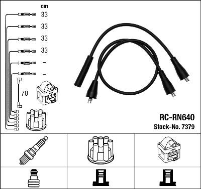 NGK 7379 - Ignition Cable Kit autospares.lv