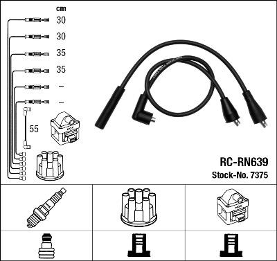 NGK 7375 - Ignition Cable Kit autospares.lv