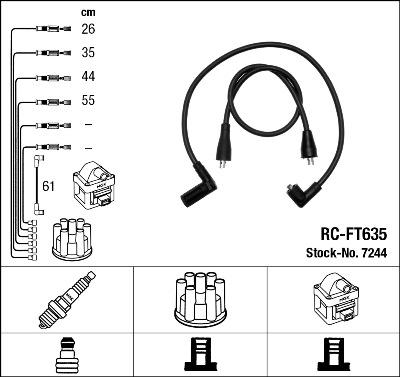 NGK 7244 - Ignition Cable Kit autospares.lv