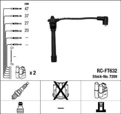 NGK 7209 - Ignition Cable Kit autospares.lv