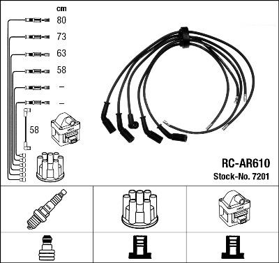 NGK 7201 - Ignition Cable Kit autospares.lv