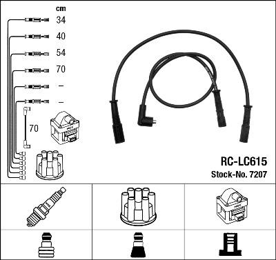 NGK 7207 - Ignition Cable Kit autospares.lv