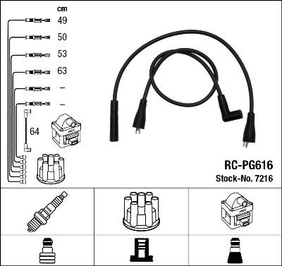 NGK 7216 - Ignition Cable Kit autospares.lv
