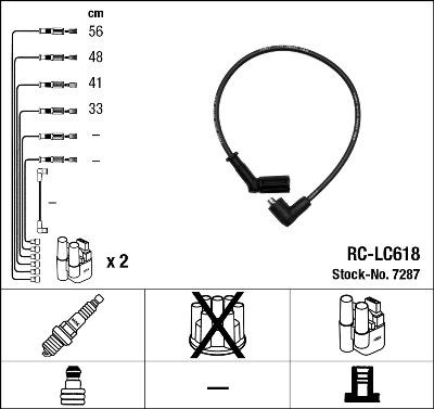 NGK 7287 - Ignition Cable Kit autospares.lv