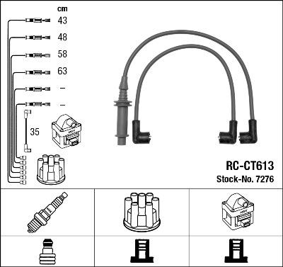 NGK 7276 - Ignition Cable Kit autospares.lv