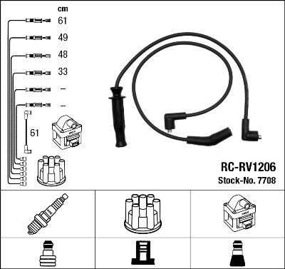 NGK 7708 - Ignition Cable Kit autospares.lv