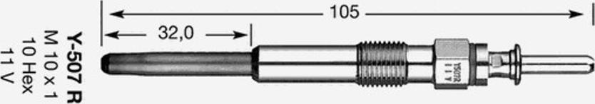 NGK Y-507R - Spark Plug autospares.lv