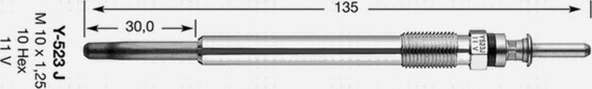 NGK Y-523J - Glow Plug autospares.lv