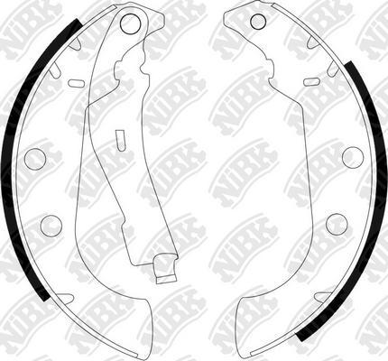 NiBK FN0513 - Brake Shoe Set autospares.lv