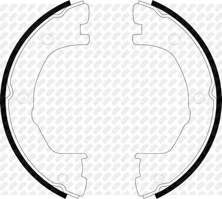 NiBK FN0577 - Brake Shoe Set, parking brake autospares.lv