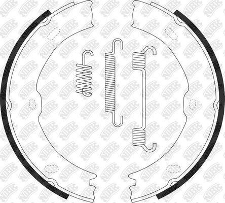 NiBK FN0693 - Brake Shoe Set, parking brake autospares.lv