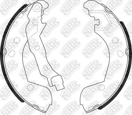 NiBK FN1255 - Brake Shoe Set autospares.lv