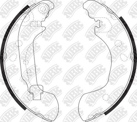 NiBK FN1289 - Brake Shoe Set autospares.lv