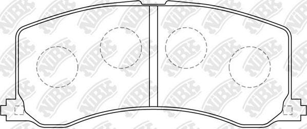 NiBK PN9381 - Brake Pad Set, disc brake autospares.lv