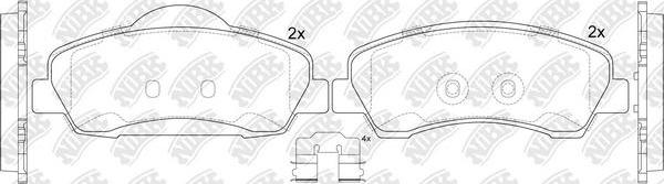 NiBK PN42004 - Brake Pad Set, disc brake autospares.lv