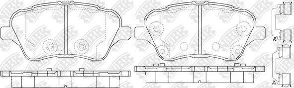 NiBK PN51010 - Brake Pad Set, disc brake autospares.lv