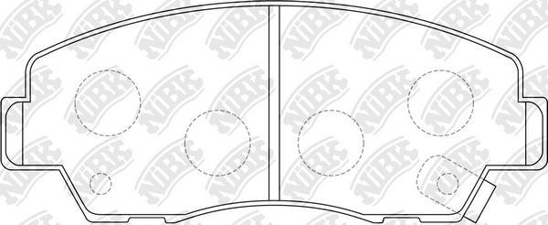 NiBK PN5297 - Brake Pad Set, disc brake autospares.lv