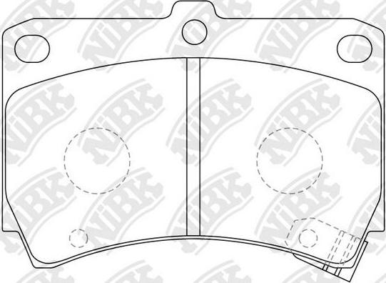 NiBK PN5232 - Brake Pad Set, disc brake autospares.lv