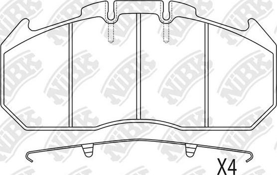 NiBK PN0924 - Brake Pad Set, disc brake autospares.lv