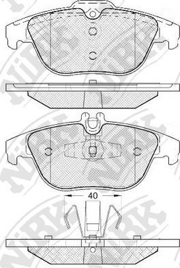 NiBK PN0460 - Brake Pad Set, disc brake autospares.lv