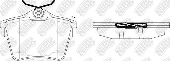 NiBK PN0468 - Brake Pad Set, disc brake autospares.lv