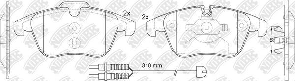 NiBK PN0462W - Brake Pad Set, disc brake autospares.lv