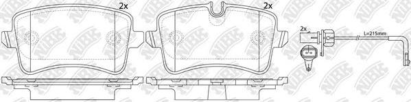 NiBK PN0478W - Brake Pad Set, disc brake autospares.lv