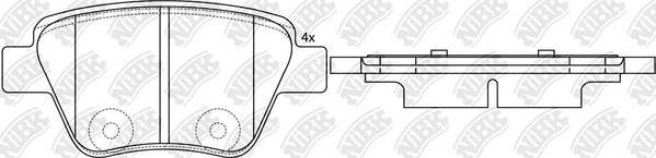 NiBK PN0550 - Brake Pad Set, disc brake autospares.lv