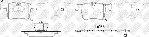 NiBK PN0558W - Brake Pad Set, disc brake autospares.lv