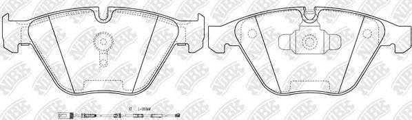 NiBK PN0518W - Brake Pad Set, disc brake autospares.lv