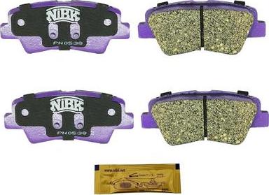 NiBK PN0538 - Brake Pad Set, disc brake autospares.lv